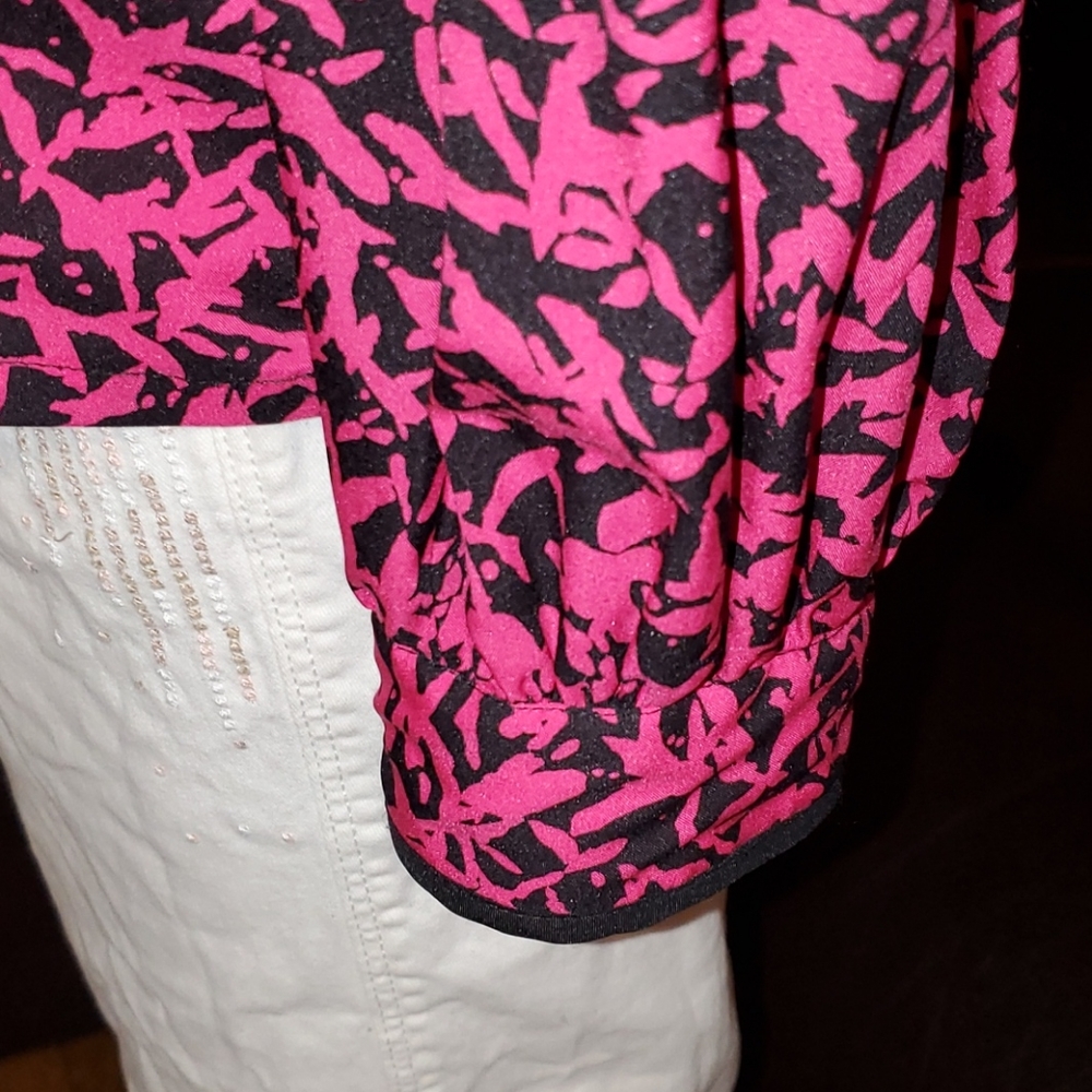 Vintage Judy Bond pink and black blouse sz 18 - Picture 3 of 6